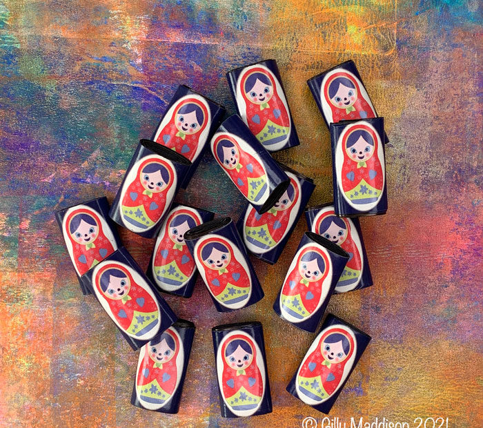 Russian doll paper beads